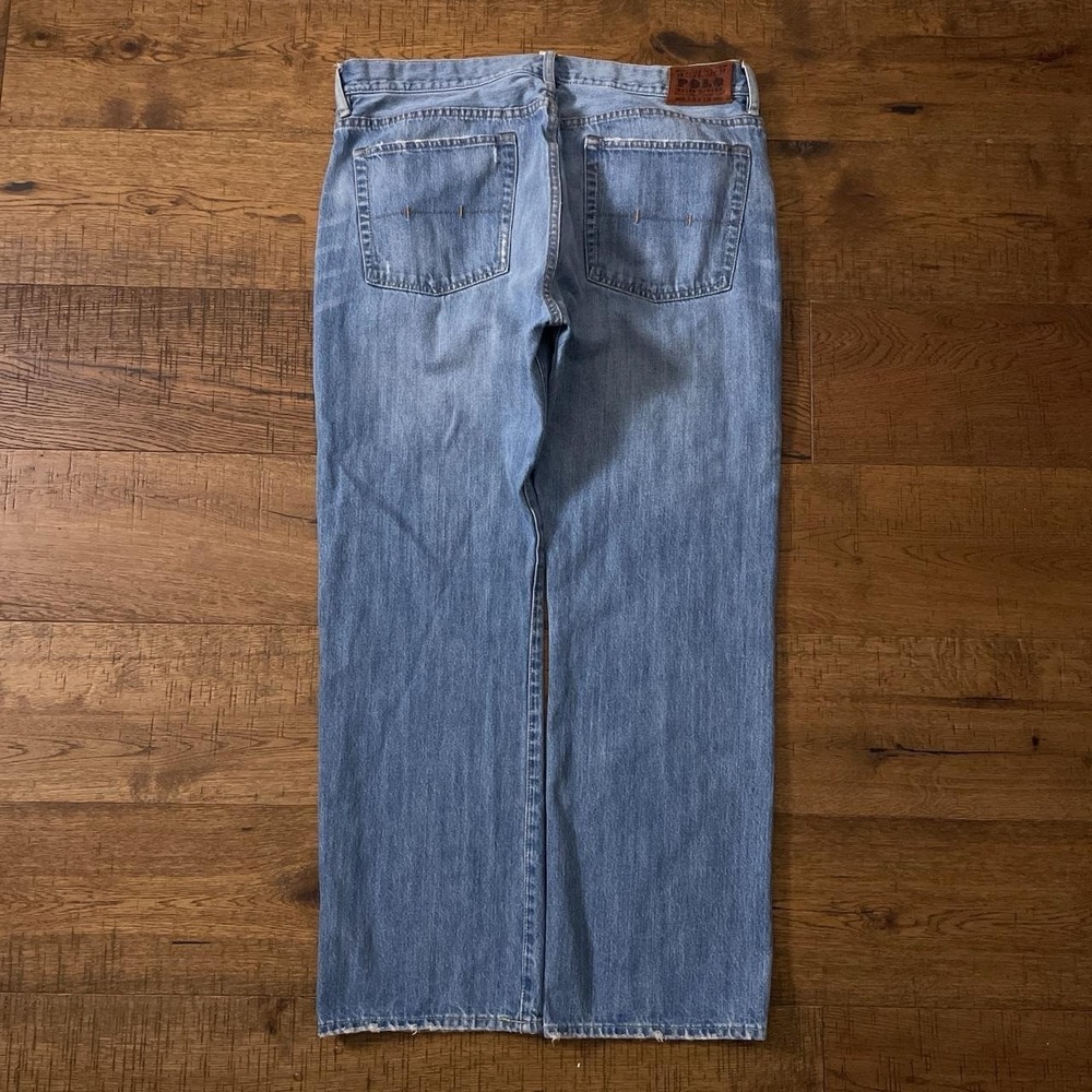 Polo Ralph Lauren Vintage 67 Bootcut Denim Jeans Light Wash Blue 34x28